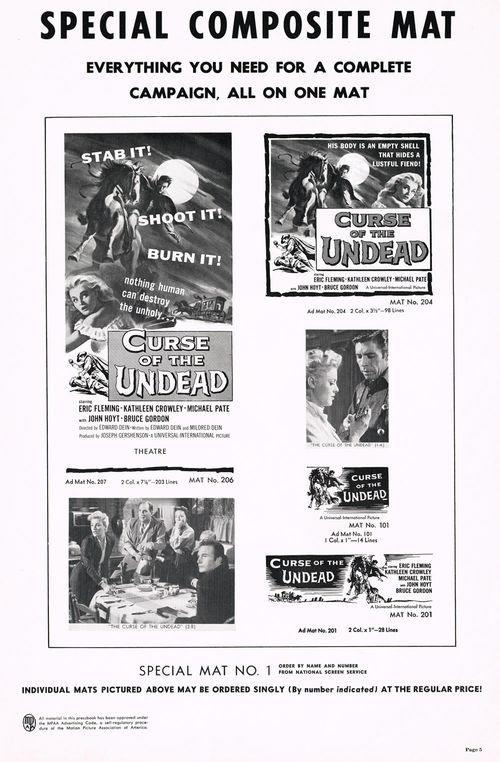 curse of the undead pressbook