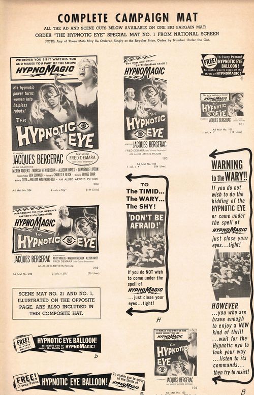 the hypnotic eye pressbook