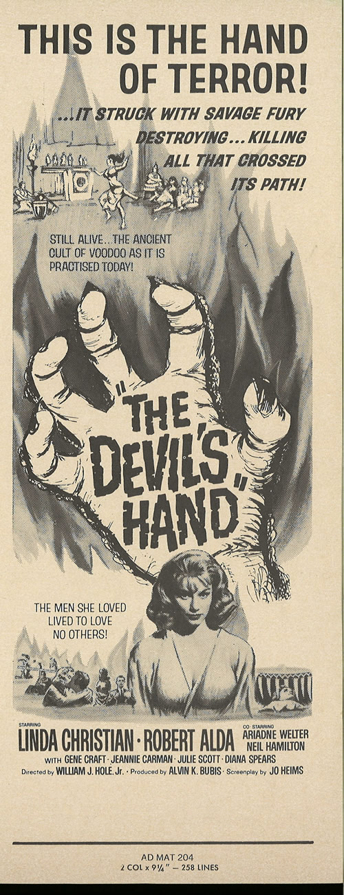 devil's hand bloodlust pressbook
