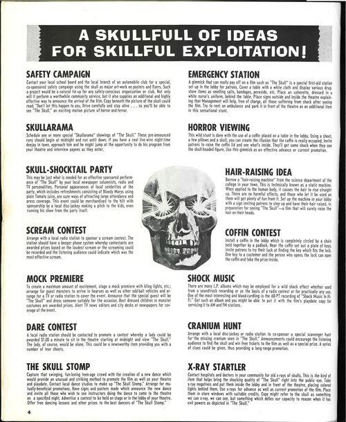 The skull movie pressbook
