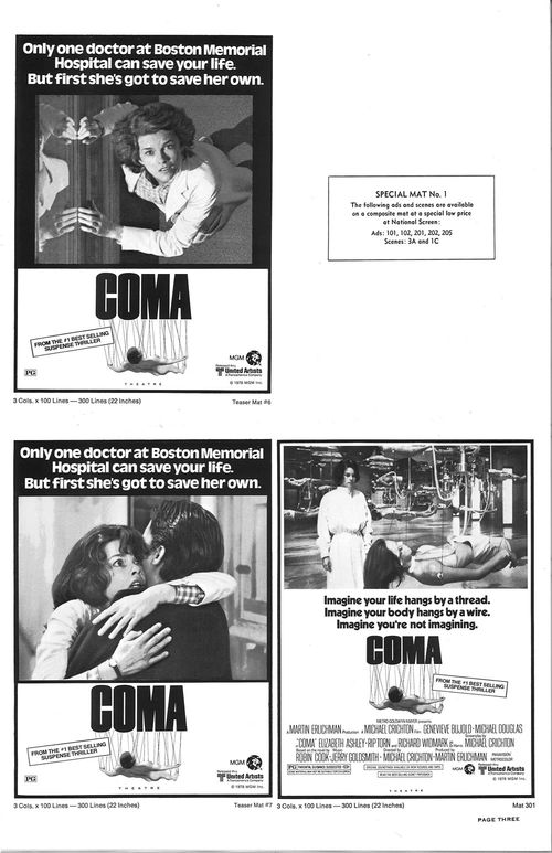 coma movie pressbook