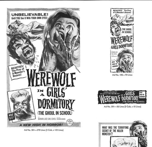 werewolf in a girl's dormitory pressbook