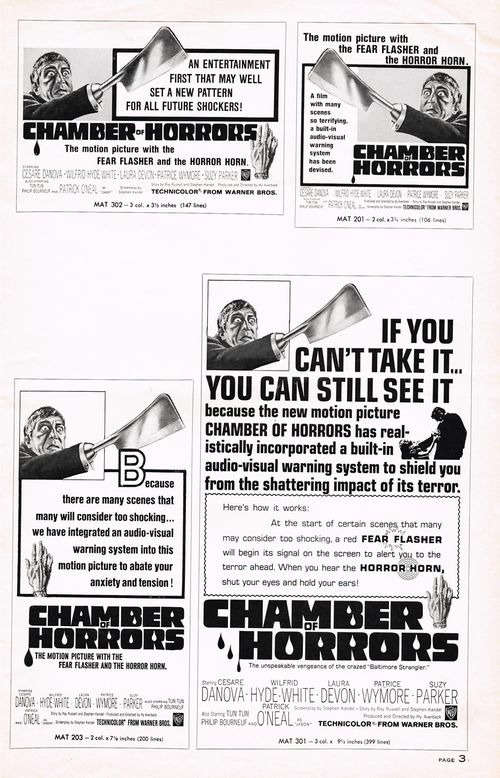 chamber of horrors pressbook