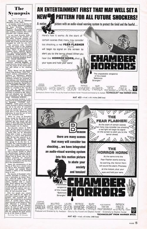 chamber of horrors pressbook