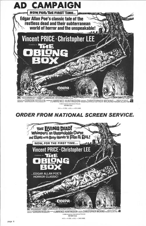 the oblong box pressbook