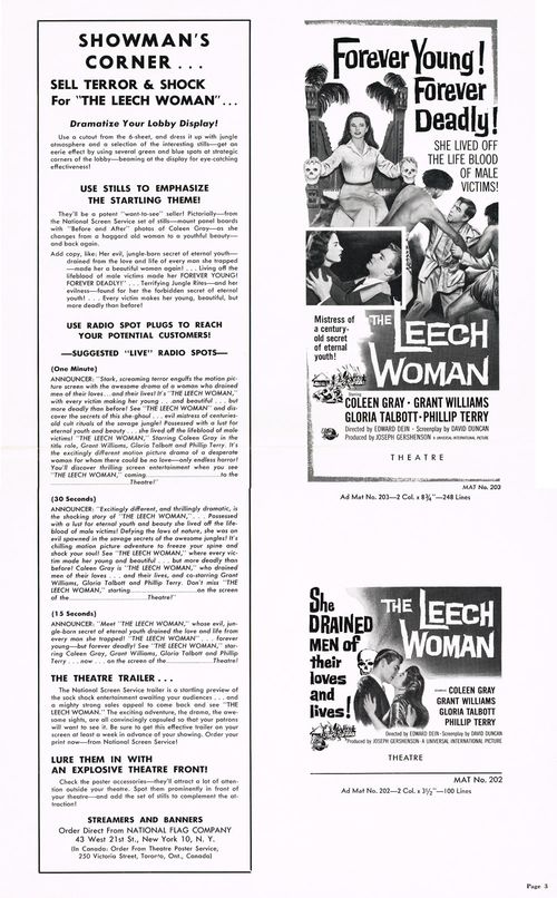 the leech woman pressbook