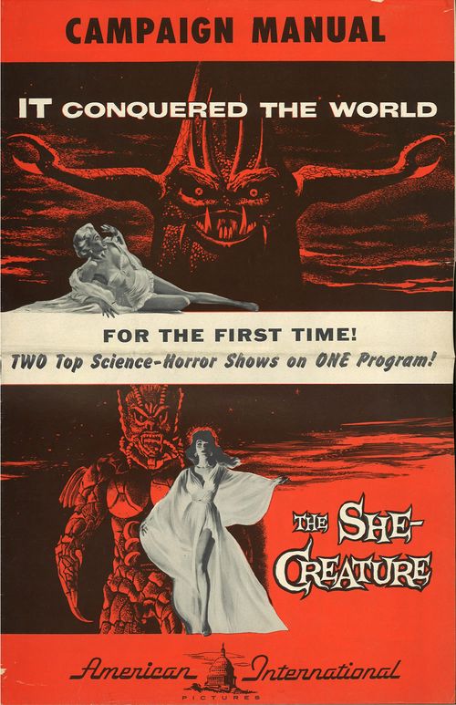 it conquered the world and she creature double bill pressbook