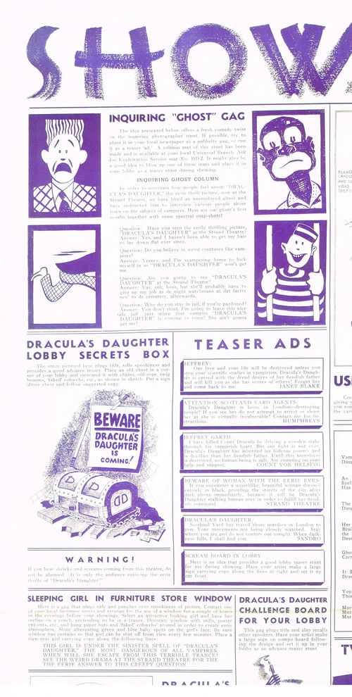 dracula's daughter pressbook