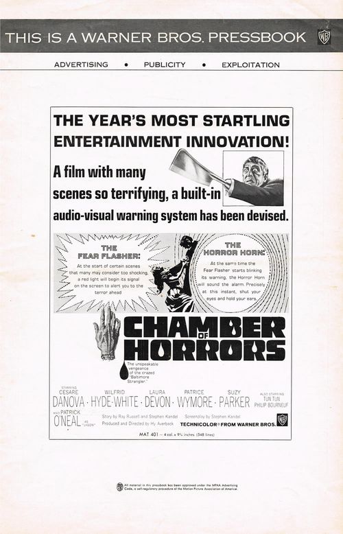 chamber of horrors pressbook