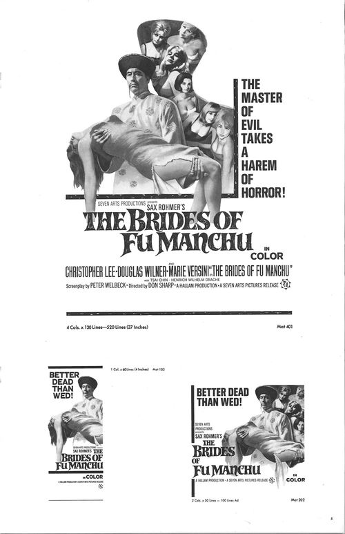 brides of fu manchu pressbook