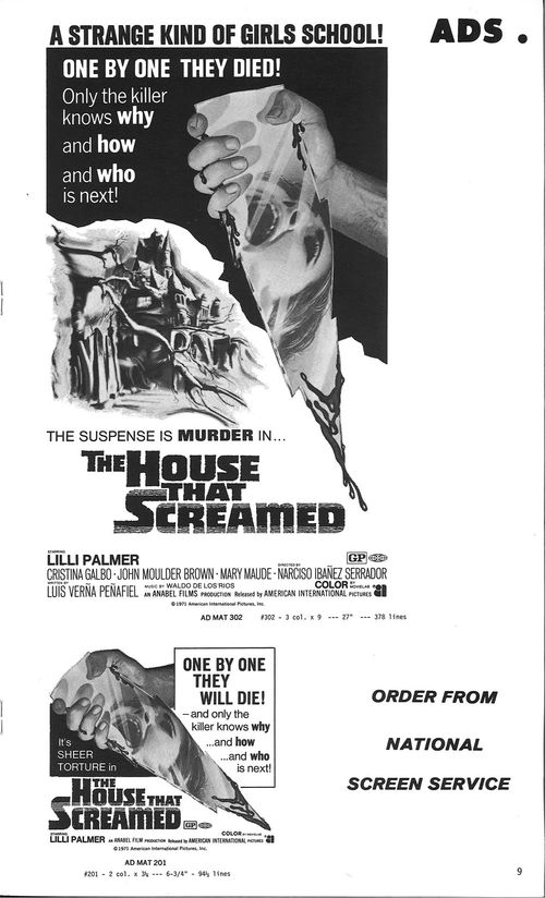 the house that screamed pressbook