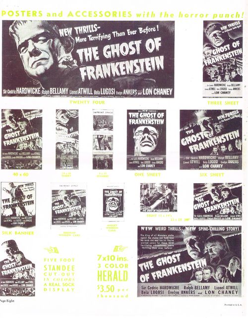 ghost of frankenstein pressbook