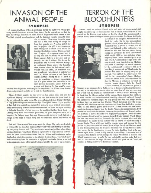 invasion of the animal people pressbook