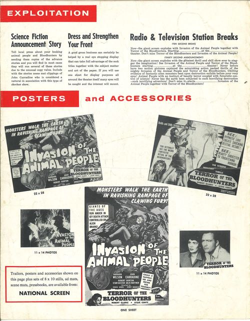 invasion of the animal people pressbook