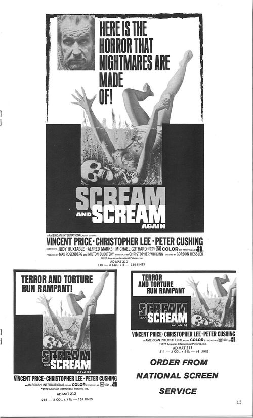 scream and scream again pressbook