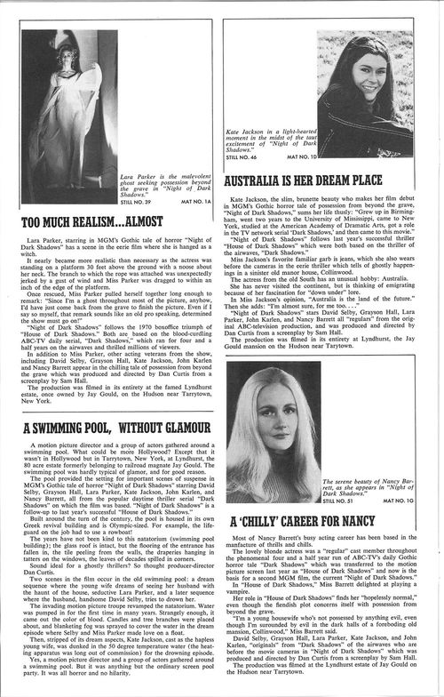 night of dark shadows pressbook