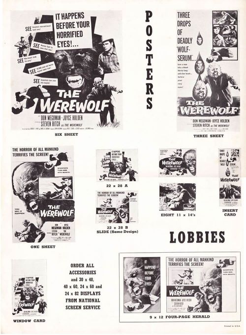 the Werewolf pressbook