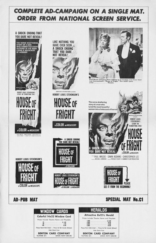 house of fright pressbook