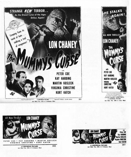 the mummy's curse pressbook