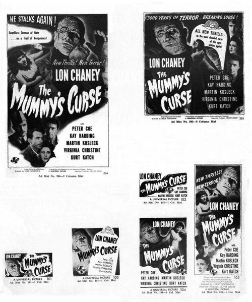 the mummy's curse pressbook