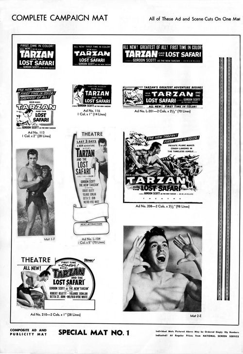 tarzan and the lost safari pressbook