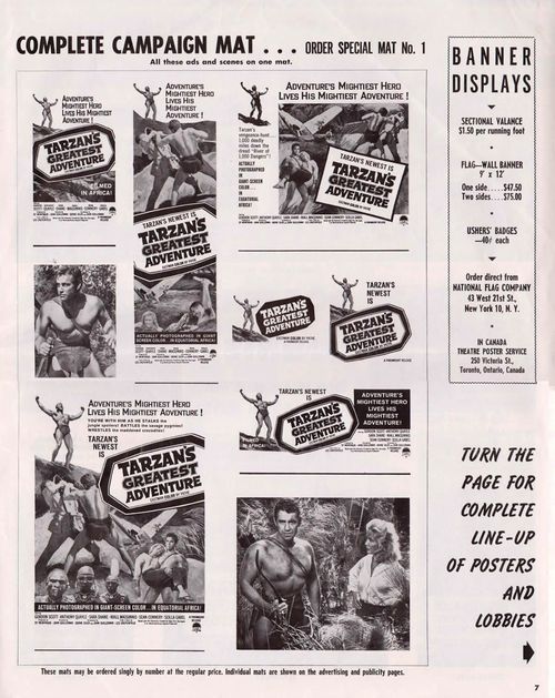 tarzan's greatest adventure pressbook