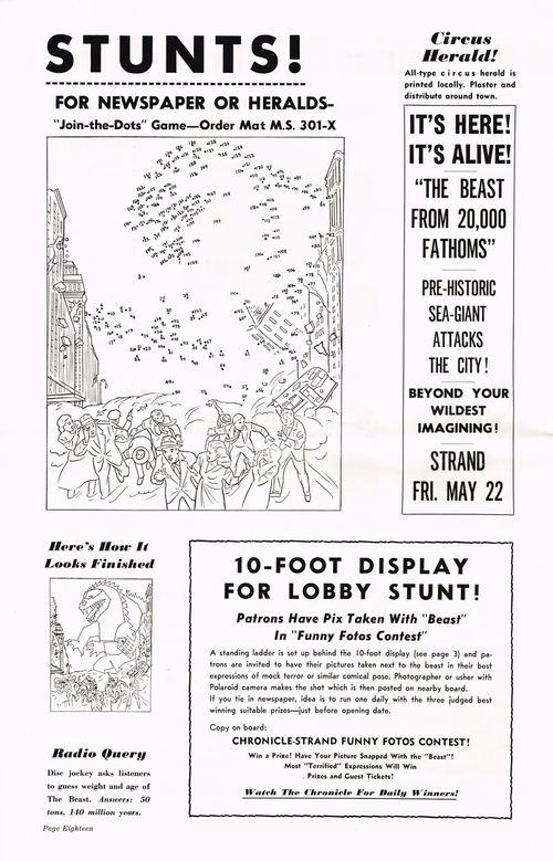 the beast from 20,000 fathoms pressbook 2