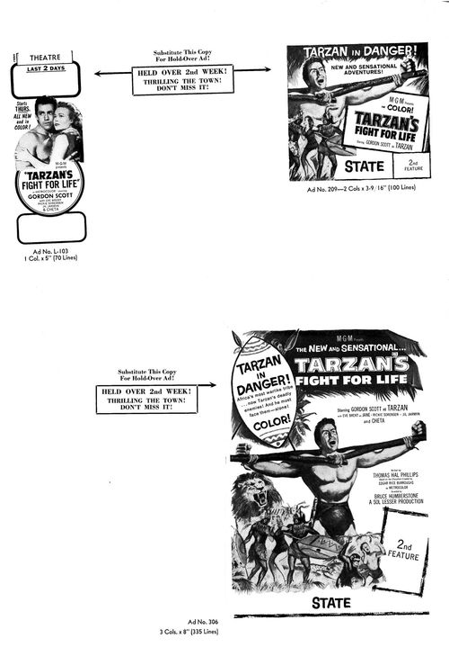 tarzan's fight for life pressbook