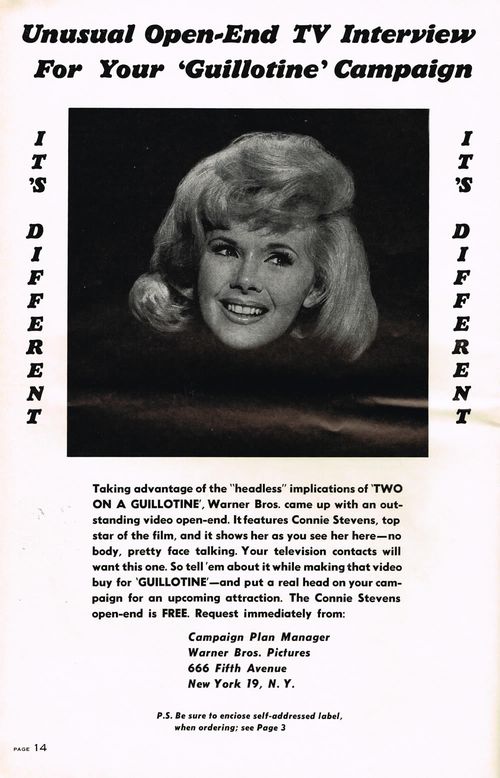 Two on a Guillotine Pressbook