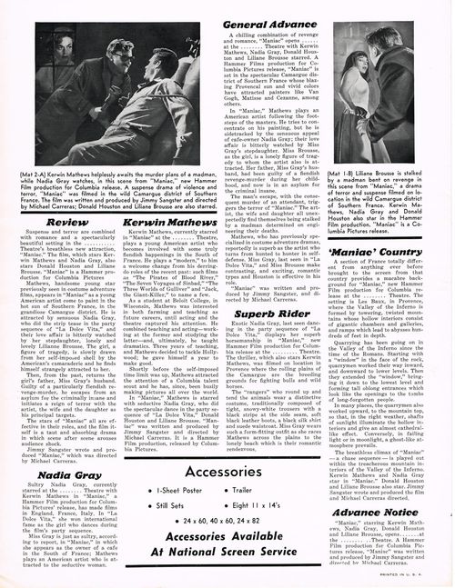 the maniac pressbook