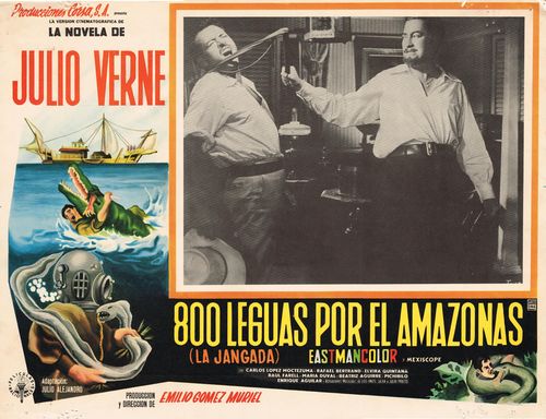 800 Leguas Por El Amazonas Mexican Lobby Card