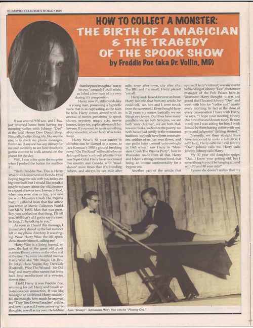 harry wise spook show harry wise spook show