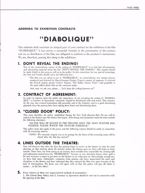 Diabolique Pressbook