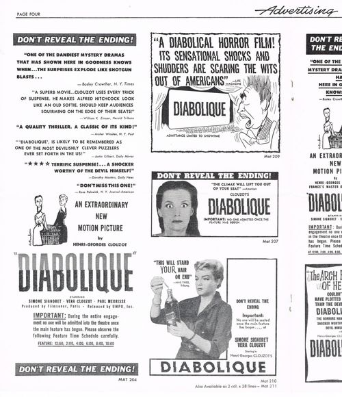 Diabolique Pressbook