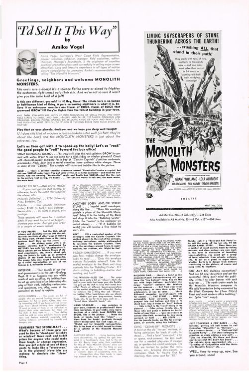 The Monolith Monsters Pressbook