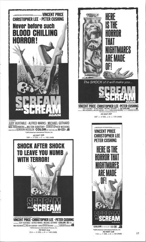 scream and scream again pressbook