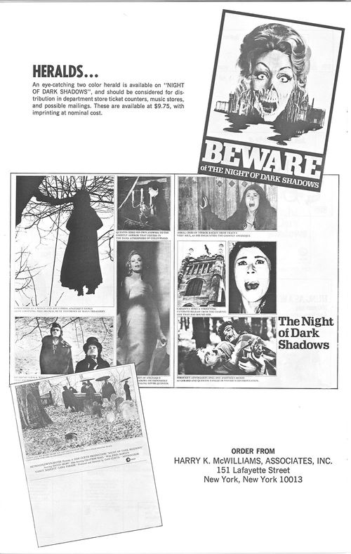 night of dark shadows pressbook