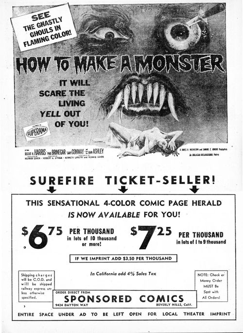 how to make a monster and teenage caveman pressbook