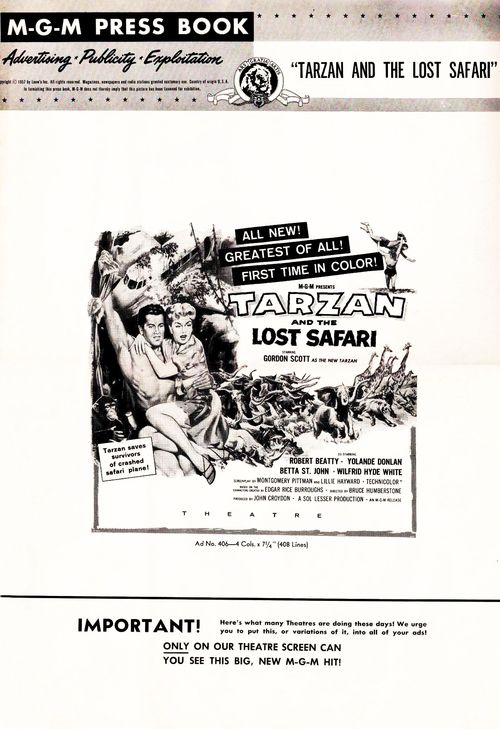 tarzan and the lost safari pressbook