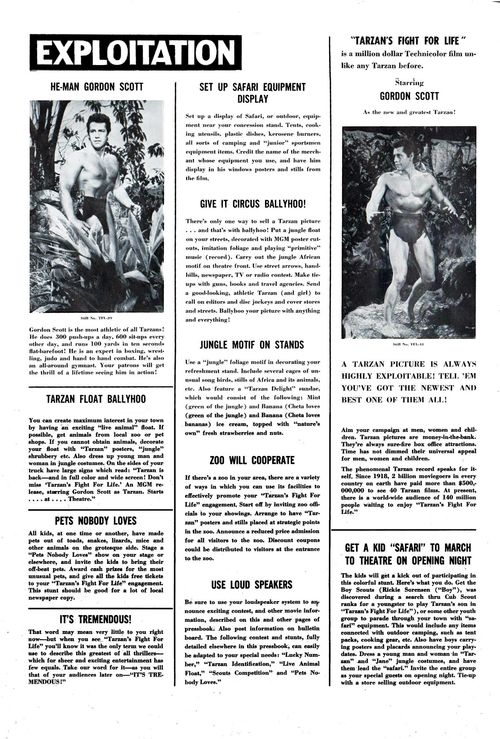 tarzan's fight for life pressbook