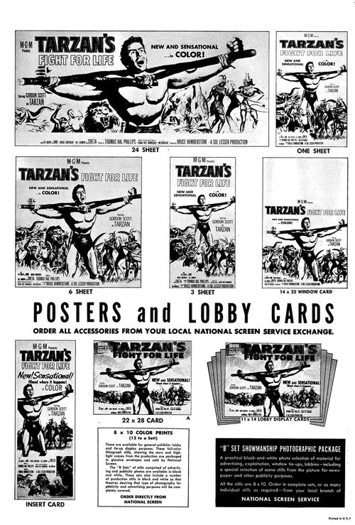 tarzan's fight for life pressbook