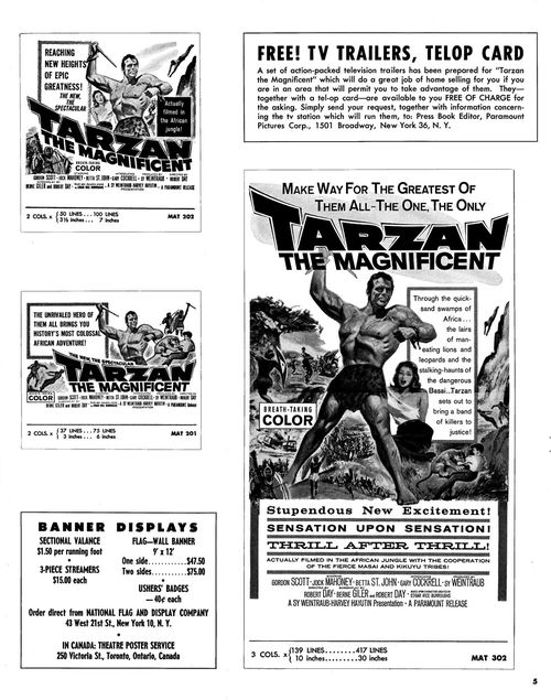 tarzan the magnificent pressbook