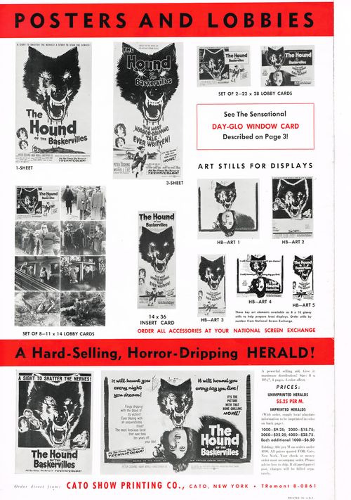 hound of the baskervilles pressbook