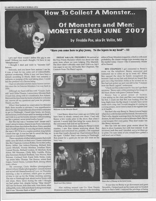 monster bash 2007 movie collectors world