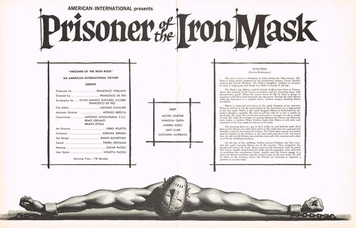 Prisoner of the Iron Mask Pressbook