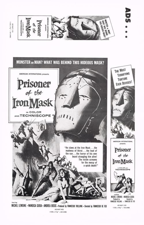 Prisoner in the Iron Mask Pressbook