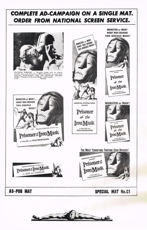 Prisoner of the Iron Mask Pressbook