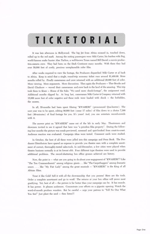 Kwaheri: Vanishing Africa Pressbook