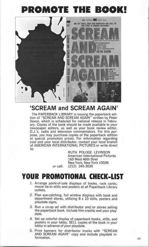 scream and scream again pressbook