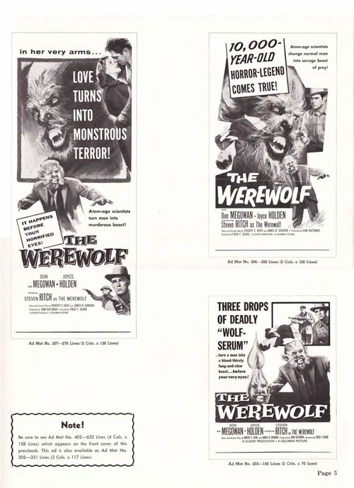 the Werewolf pressbook